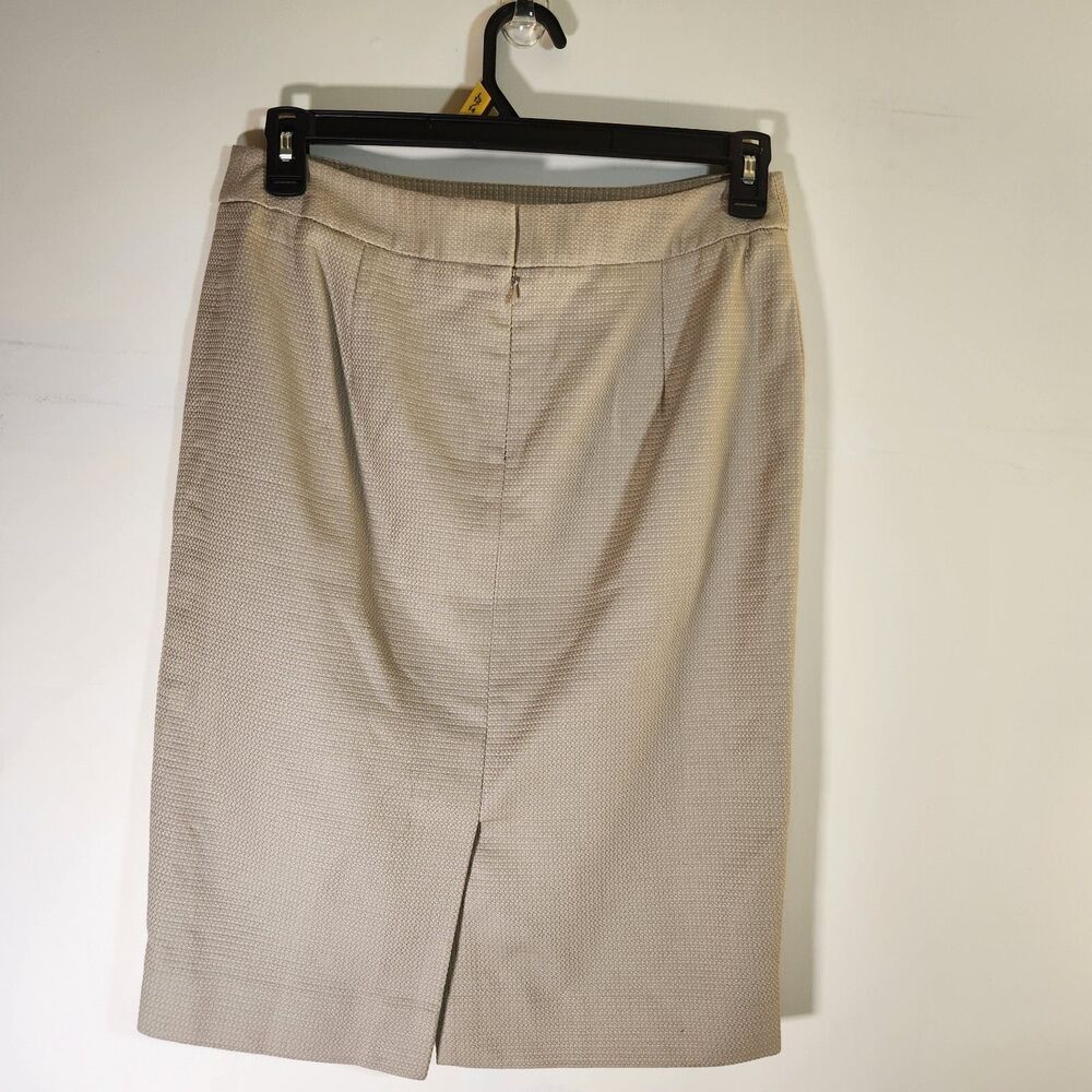 Pendleton Cotton Pique Skirt Size 8 Beige Career 100% Cotton - Picture 5 of 9